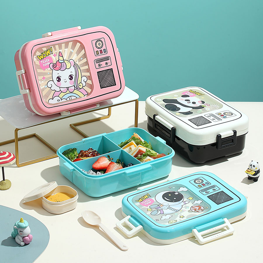 電視機塑料飯盒/三格1