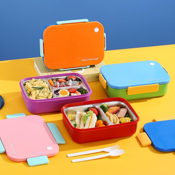 簡(jiǎn)約不銹鋼分格飯盒(3分格/2分格)